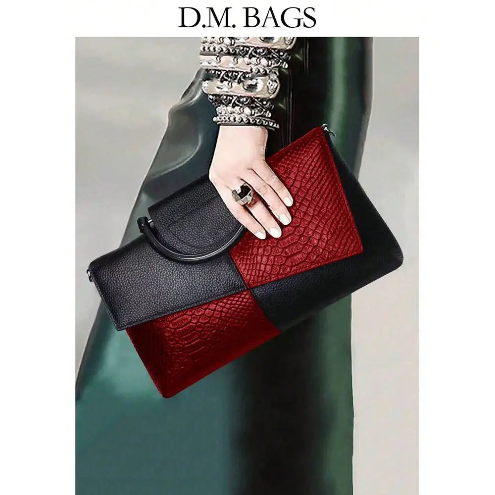 

Bag Is Made Of Randomly Cut PU CrocodilePatterned Material, And Is A MultiPurpose Bag For Women That Can Be Used As A Crossbody