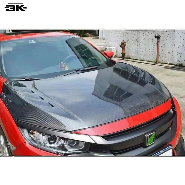 

Крышка двигателя, передний капот из углеродного волокна для HD Civic 10th-Gen 2016-2021 Civic 10th-Gen