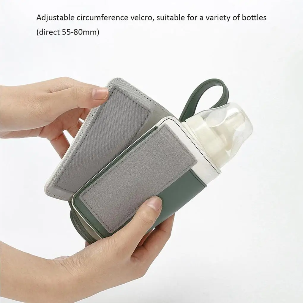 Adjustable Electric Nursing Bottles Heater Portable Baby Bottle Warmer Thermal Bag for Daily Travel Breastfeeding Night Feeding