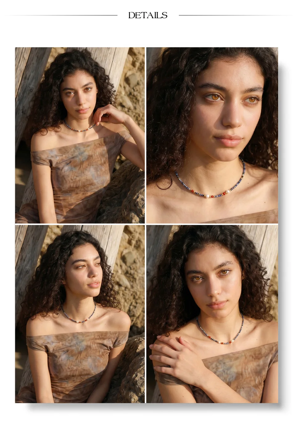 Yhpup 2026 Halskette aus Natursteinperlen, handgefertigt, für Damen, hochwertig, trendig, exquisiter Schmuck, Geschenk – Detail 6