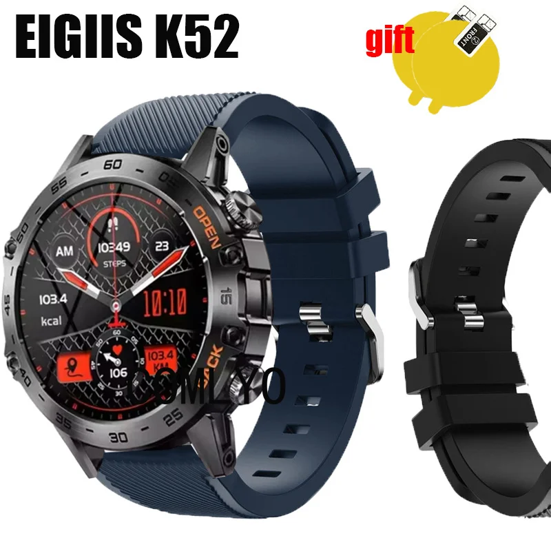 For EIGIIS K52 Strap Women MEN Band Silicone Replacement Bracelet Belt Screen protector film