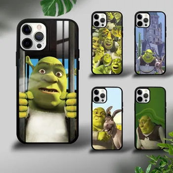 Cartoon Funny Movie Shrek Phone Case For iPhone 16 15 14 13 12 11 Pro Xs Max Mini Plus Celulares Hard Funda