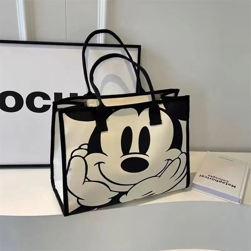 Disney\'s New Cartoon Mickey Casual Versatile Women\'s Large-capacity Canvas Bag Fashionable Work Commuter Handbag  Bags for Women