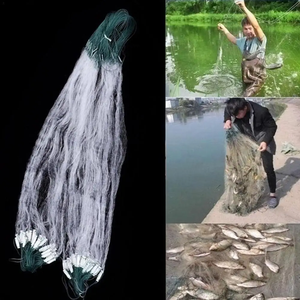 8/15/20M Single Layer Monofilament Fishing Net With Float Trap For Outdoor Hobbies Fishingman Fishing Accessories