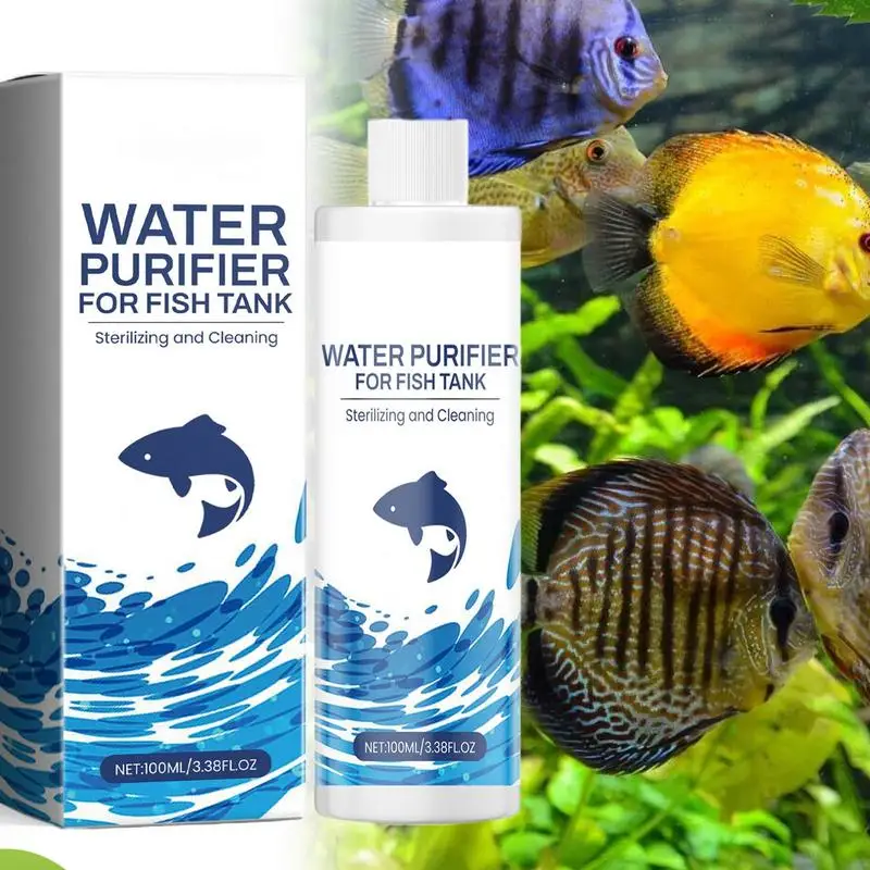 Water Clarifier for Fish Tank Safe Liquid Cleaner Water Clarifier Long Lasting Effective Water Conditioner for Clear Fish Tank