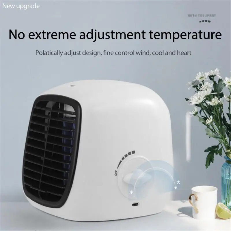 Desktop Mini Cooling Fan USB Portable Spray Humidification Mobile Cooling Fans Two-in-one Air Conditioner Cooling Appliances