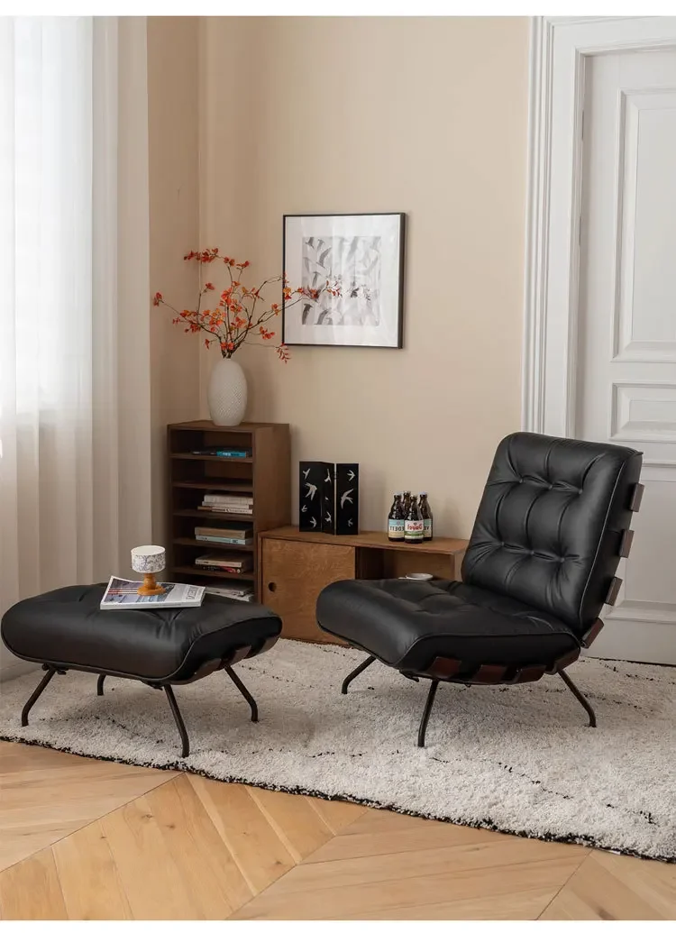 Italian single sofa chair home living room bedroom leisure retro sofa minimalist sofa design practical