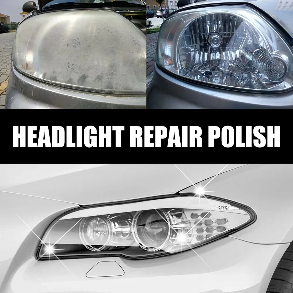 Car Headlight Polishing Agent Scratch Remover Repair Headlight Renewal Polish Liquid Headlight Restoration Kit Auto Accessories