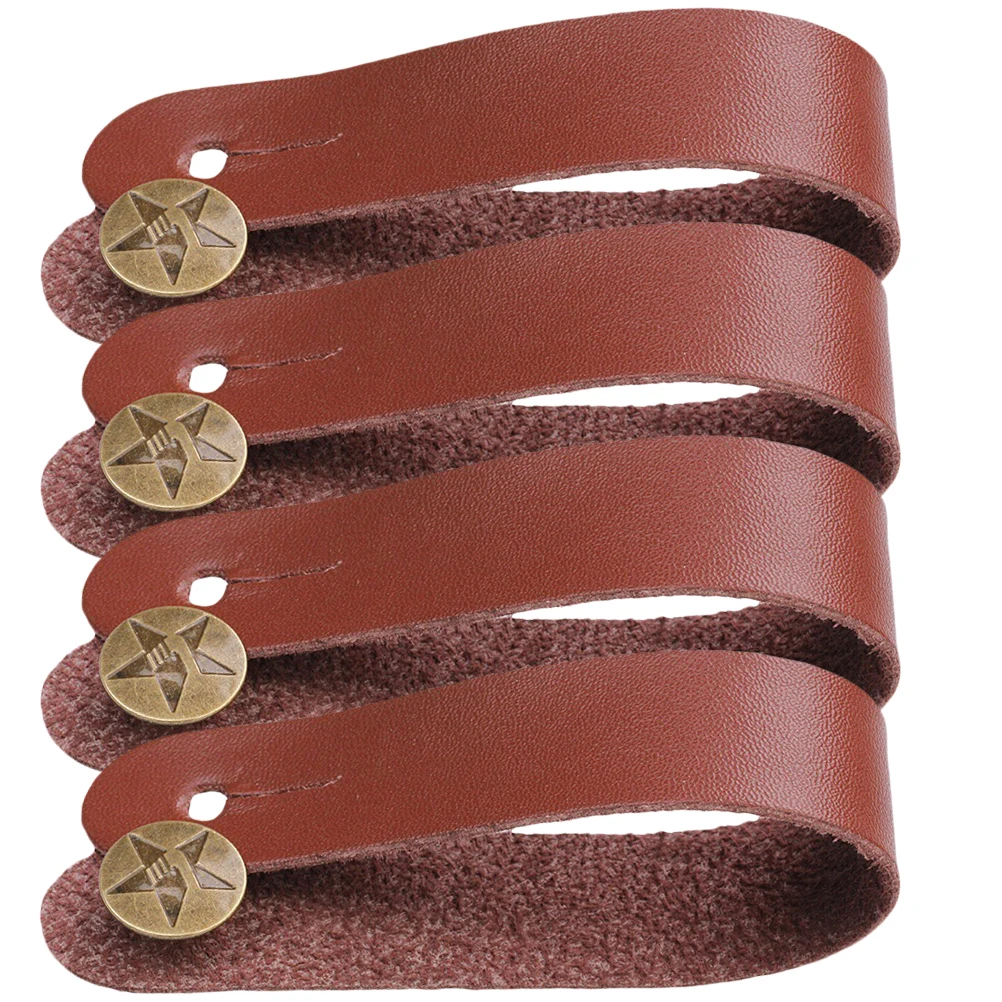 

4 Pcs Headband Strap Portable Guitar Straps Bass Headstock Vintage Neck Tie Acoustic Button