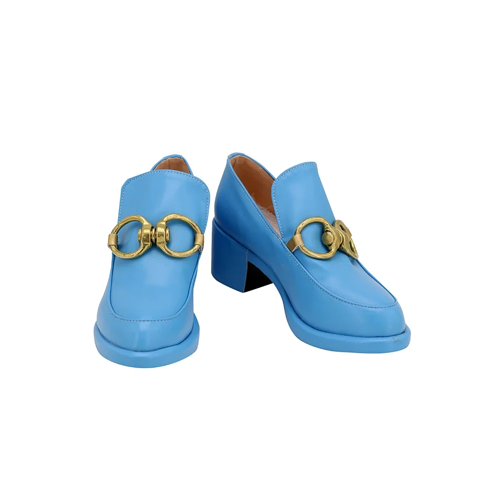 Le bizzarre avventure di JoJo Yukako Yamagishi Cosplay scarpe blu stivali personalizzati per Unisex