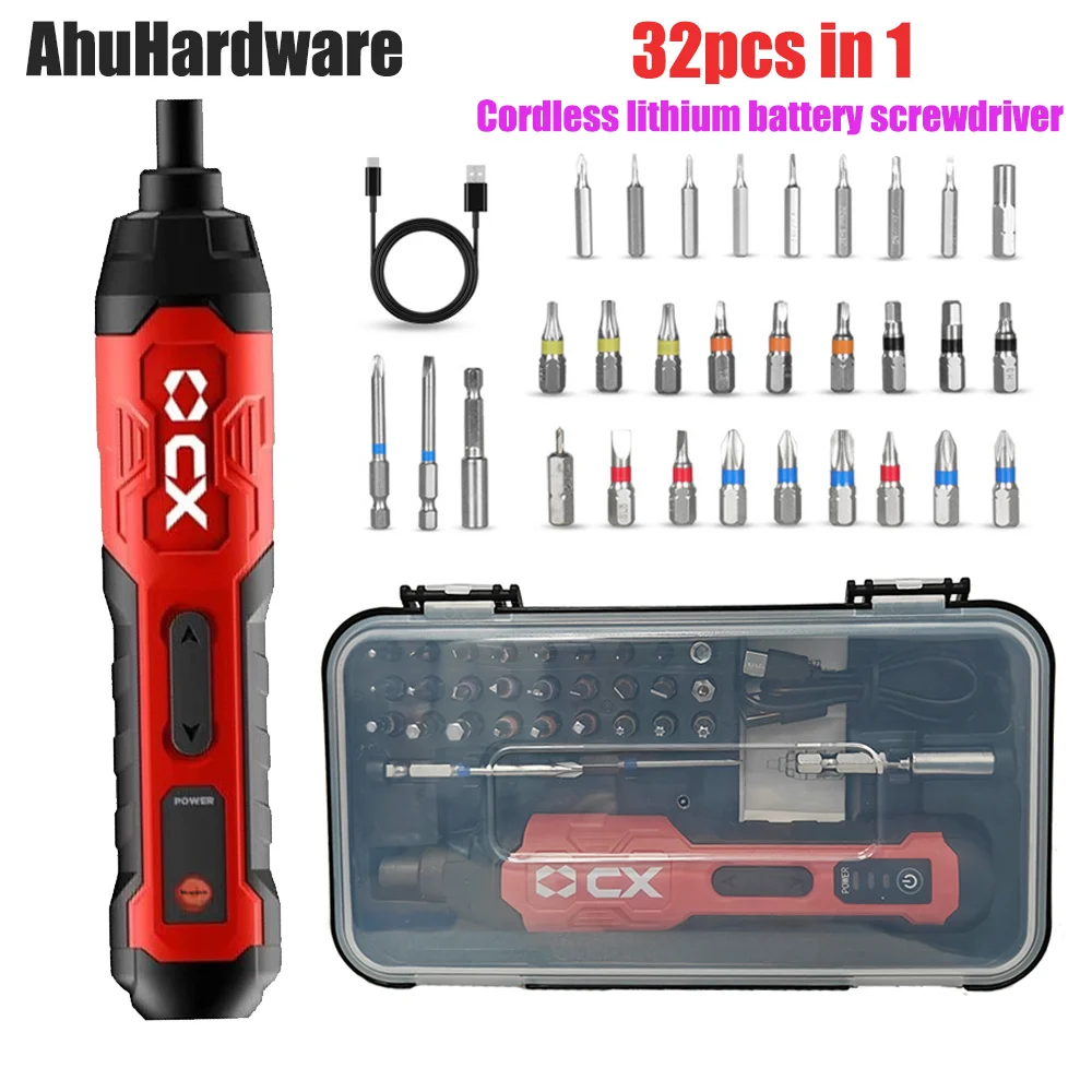 

3.6V Cordless Screwdriver Rechargeable Household Electric Drill LED Lighting Electric Power Screwdriver Set Portable Power Tool