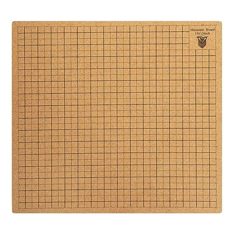 1 Piece Macrame Board And Grids Double-Sided Grids Handmade Braiding Board Brown