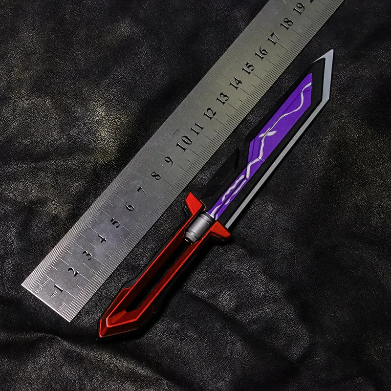 Valorant lame de dieu, jouet en métal, modèle d'épée, couteau tactique non tranchant, périphériques de jeu, accessoire d'arme, jouet artisanal pour garçons, cadeaux, 19cm/7,48 pouces