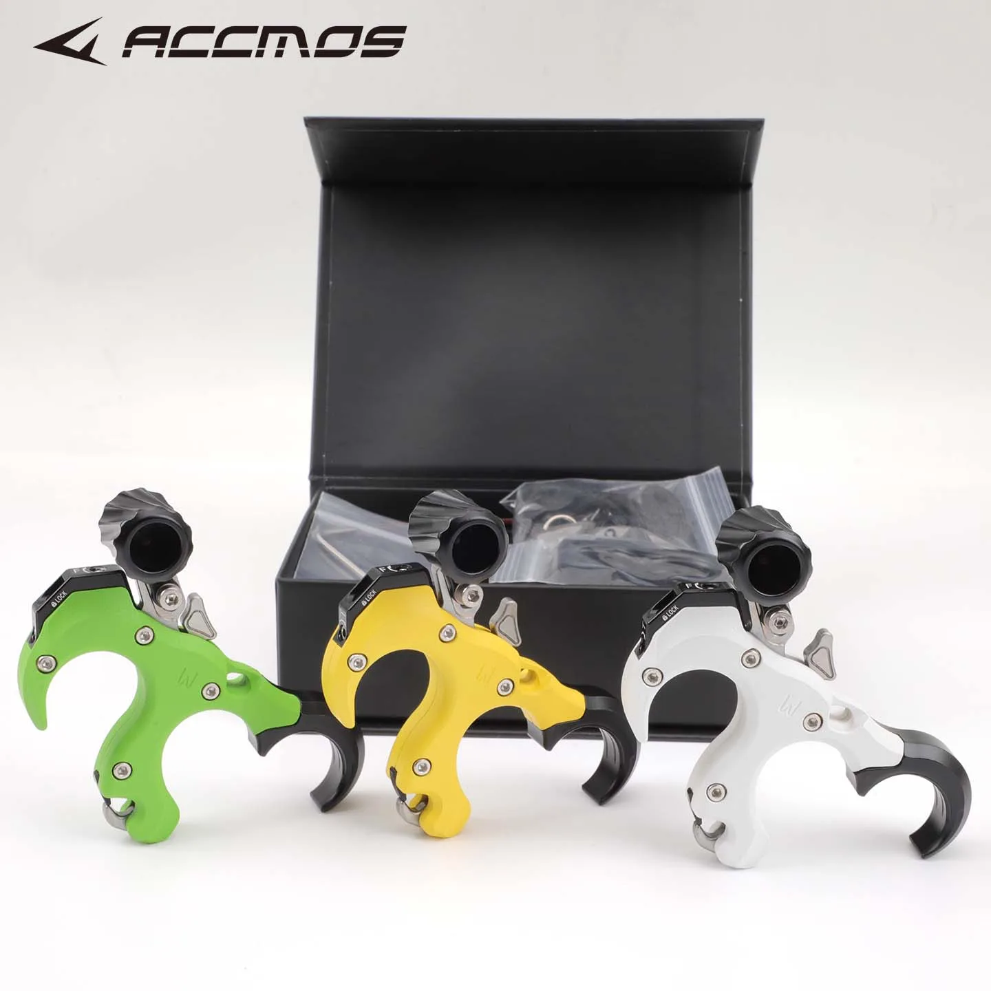 New Upgraded UV 3/4 Fingers Aluminum Archery Compound Bow Release Aid Device Grip Outdoor Shooting Hunting Accessory