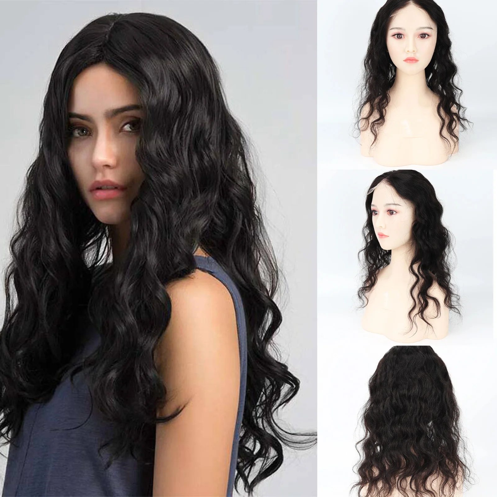 

Natural Wave Real Remy Human Hair 4x4inch HD Lace Topper with Open Weft for Women Soft Breathable invisible HD Lace