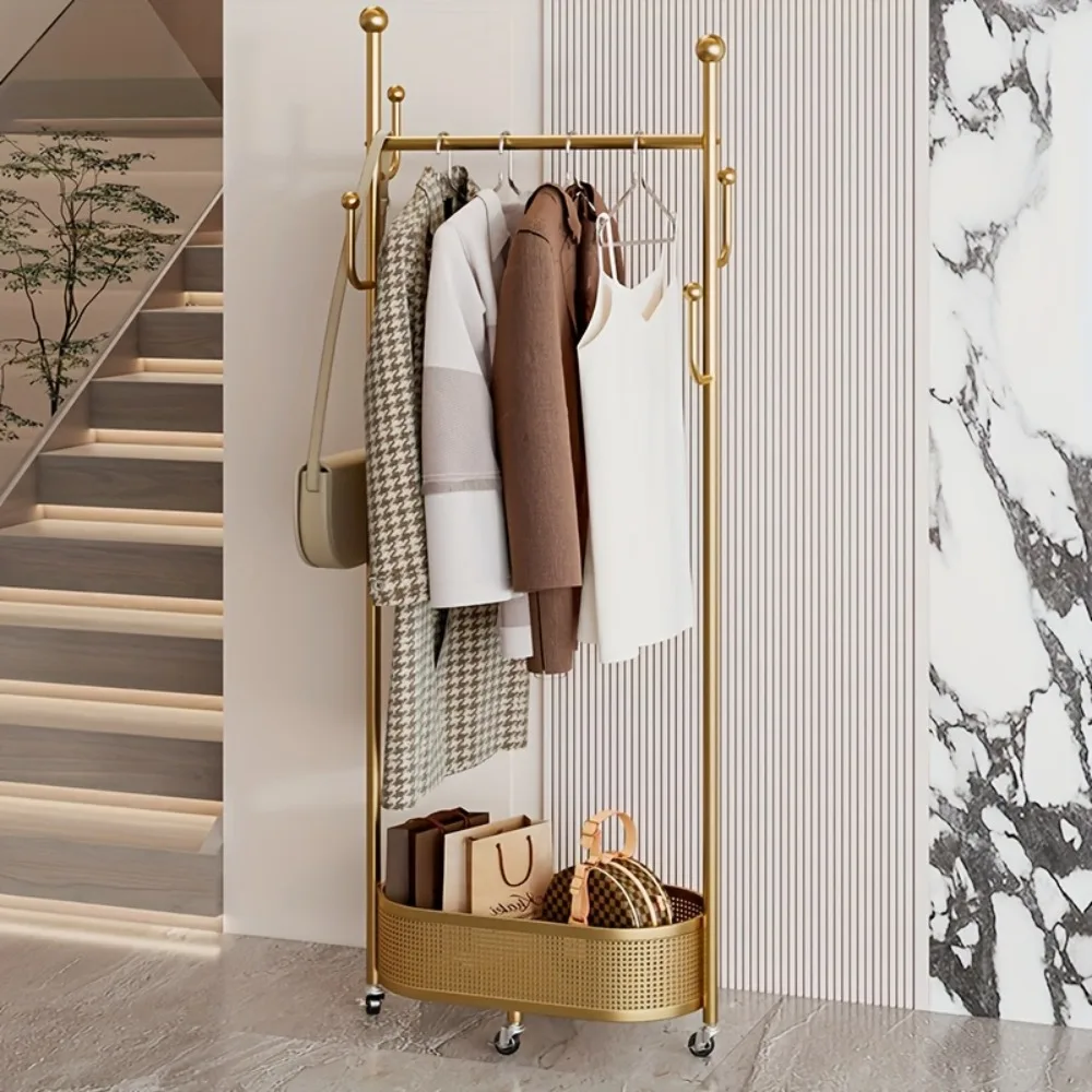 

Clothes Rack Floor-standing Clothes Hanger Room Household Dirty Clothes Basket Storage Living Room Multifunctional Creative Clot