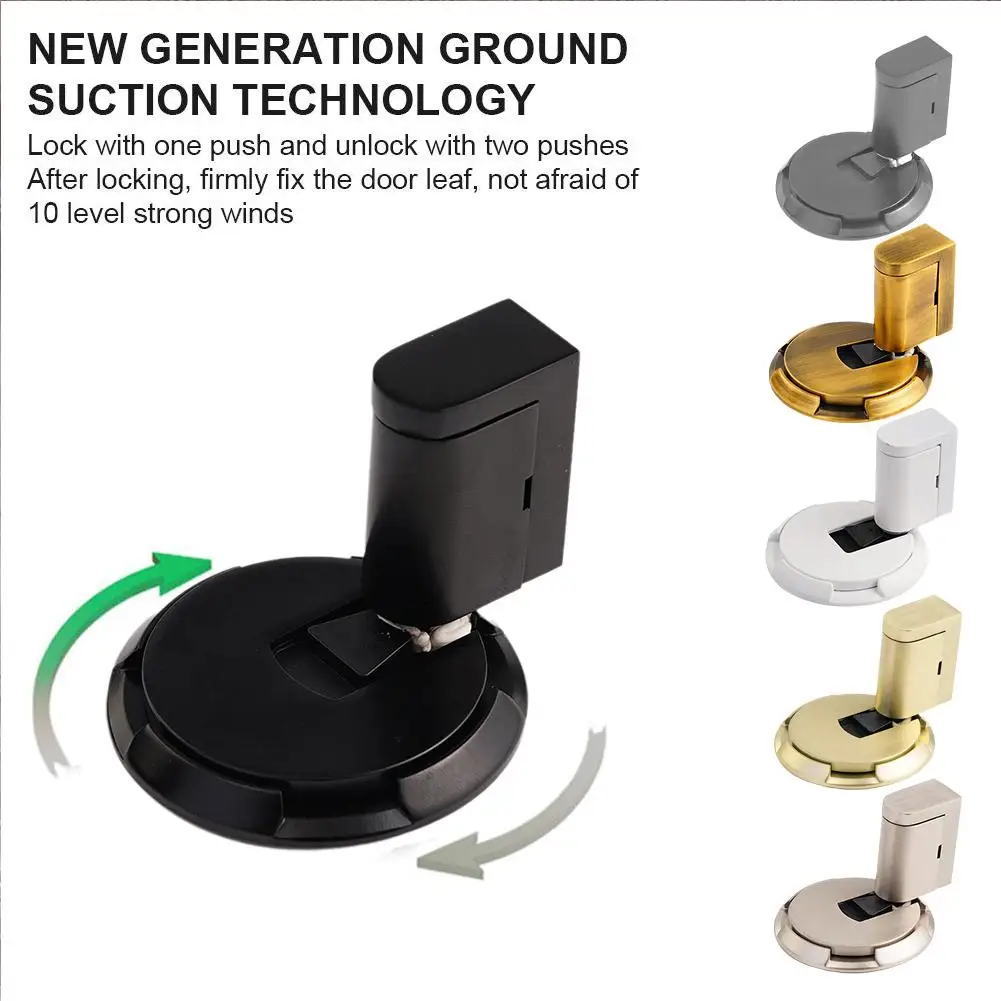 NEW High-end Heavy Duty Magnetic Door Stopper Mechanical Stealthily Door Absorbs Static Sound Stop Zinc Adjustable Alloy Do V3G4