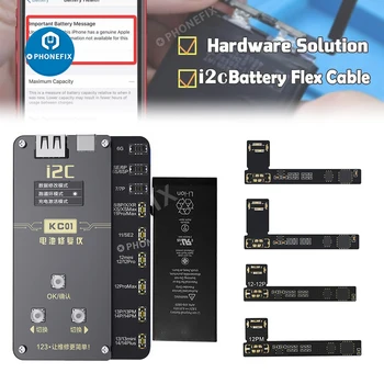 I2C KC01 แบตเตอรี่ซ่อมโปรแกรมเมอร์สําหรับ iPhone X-15 นแบตเตอรี่ข้อผิดพลาดสุขภาพคําเตือนรอบปรับเปลี่ยนแบตเตอรี่ข้อมูลอ่านและเขียนกล่อง