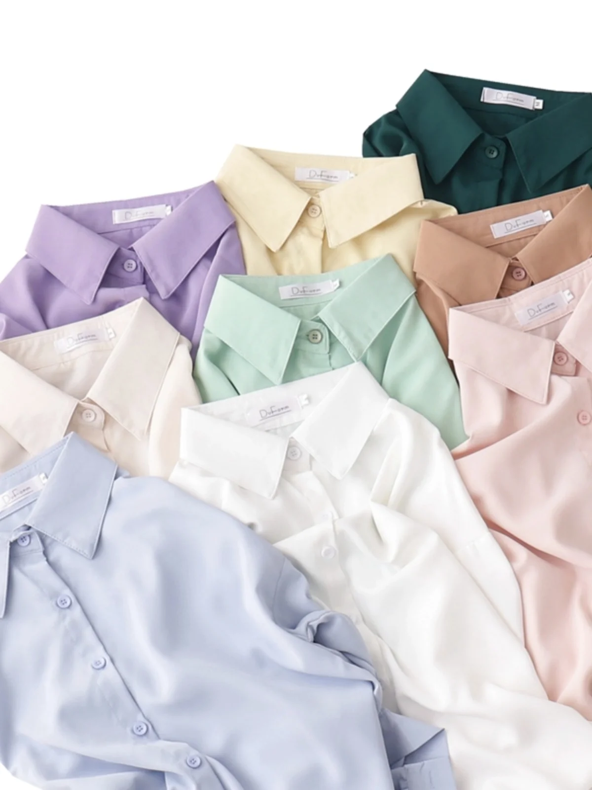 

Женская летняя рубашка свободного покроя, шифоновая блузка, нишевый дизайн, однотонный элегантный топ, дышащий, универсальный, чувствительность