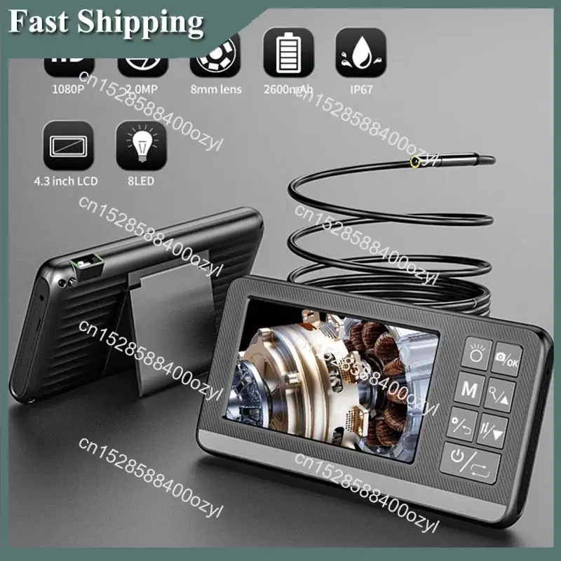 August Industrieendoskop 1080P 4,3 Zoll HD Digitale Endoskop-Inspektionskamera IP67 Wasserdichte Kamera 3 Meter