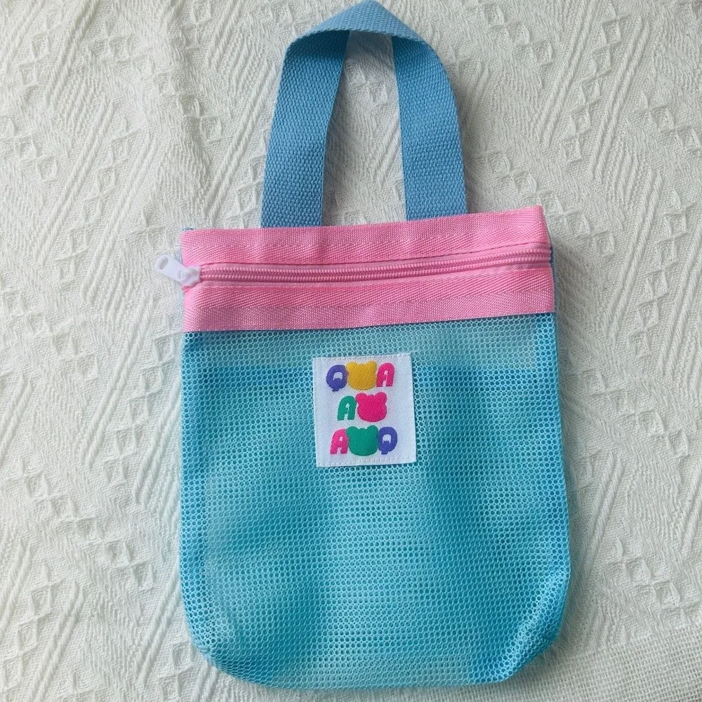 INS Style Foldable Mesh Storage Bag Zipper Pouch Durable Toiletry Bags Travel Organizer Travel