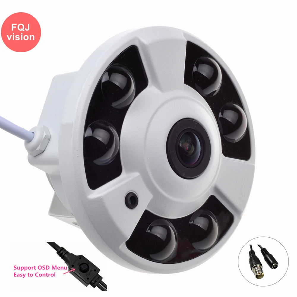 

5MP AHD Security Camera for Home 180 Degree Fisheye 20M Infared Night Vision 6PCS ARRAY IR Led OSD CCTV Camera Support 4 IN 1