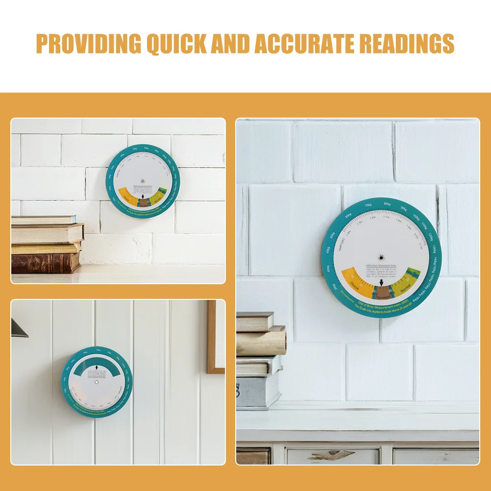 2 قطعة Bmi عجلة القياس الصحية جدار جبل آلة حاسبة وزن الجسم أداة تخطيط النظام الغذائي سهلة القراءة تتبع دقيق