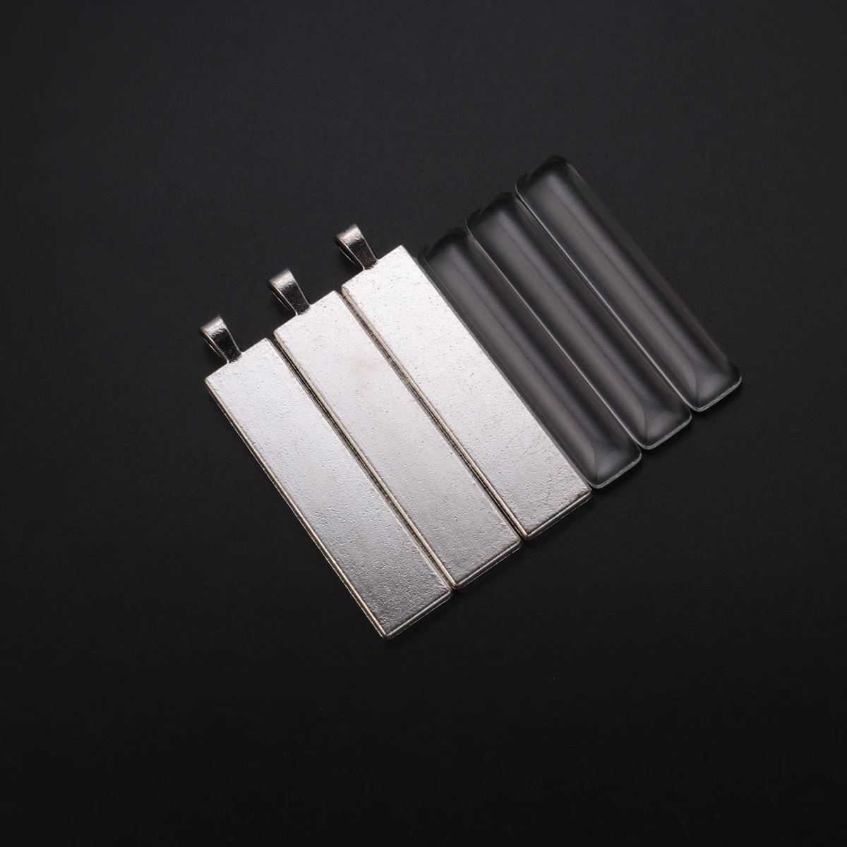 

10PCS Time Gem Bottom Holder Vintage Alloy Rectangle Bezel Trays for Jewelry Making Craft Resin Photo Custom Pendan