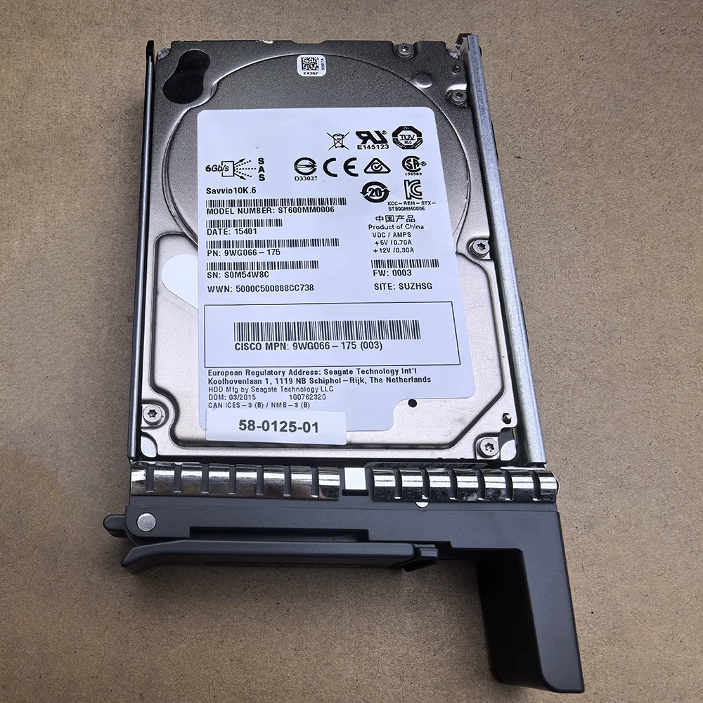 High Quality - Fast Shipping CCS-HDD 58-0125-01 9WG066-175 600G 10K SAS 2.5