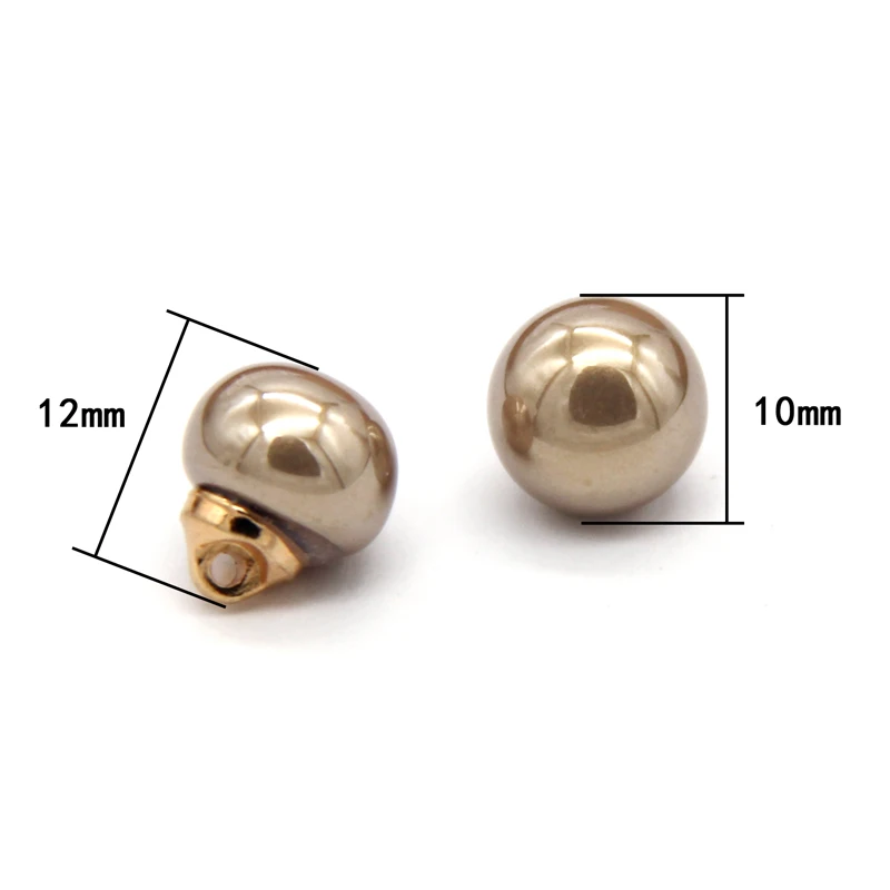 HENGC-Botões Pérola Costura Jóias, Roupas, Camisa, Vestido de Férias, Casamento, Redondo, Mini Decorações, Acessórios de Costura, Esmalte, 10mm