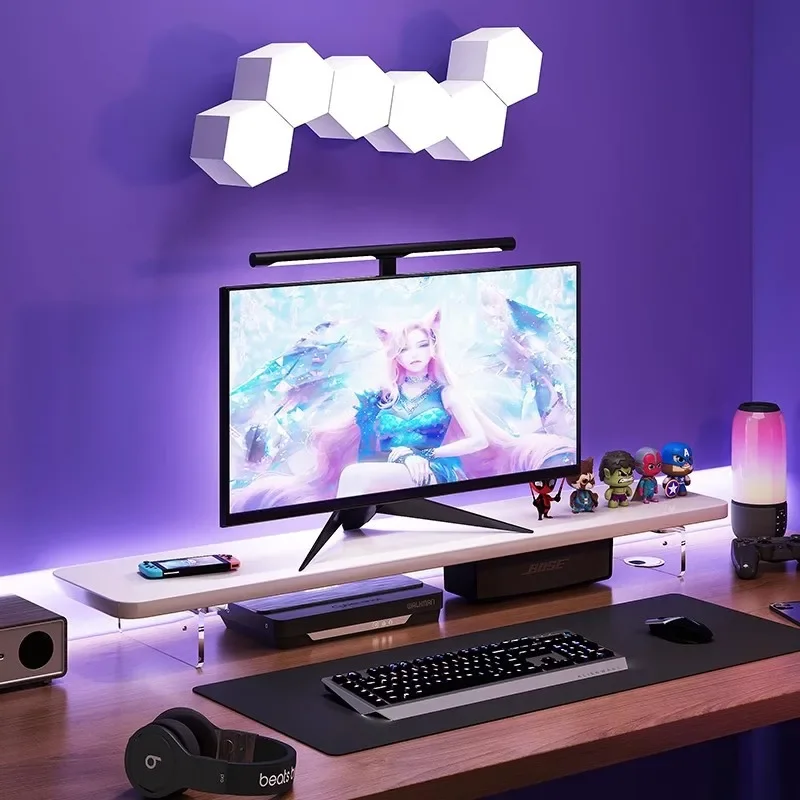 Solid wood computer monitor heightening rack Office desktop storage rack Desktop screen base Raising bracket