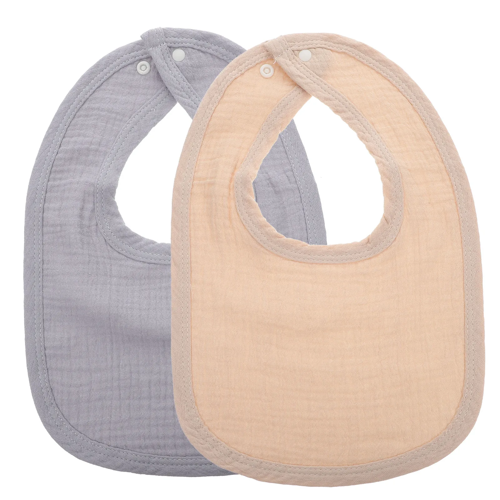 

2Pcs Soft Cotton Baby Bibs for Boys Girls 0-6 Months Portable Comfortable Saliva Wipe Bandana Style Absorbent Feeding Bibs
