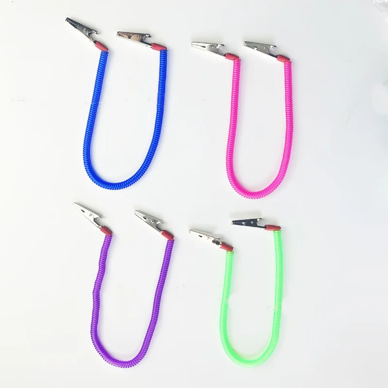 4 Color Bib Holder Clip Dental Sterilizable Scarf Clip Napkin Holders Spring Rope Silicone Material Dentistry Tool Oral Supplies