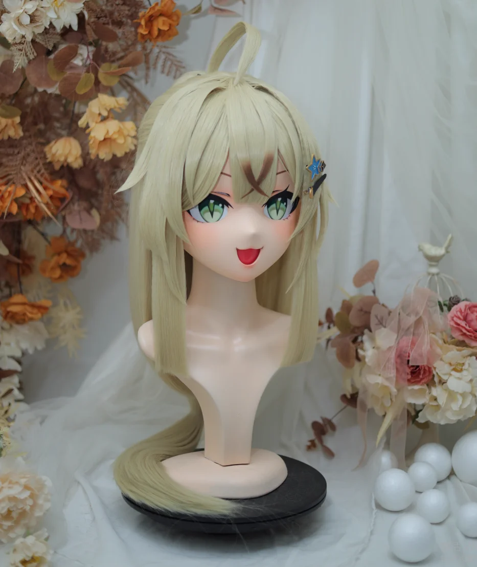 (NFD36--18) تخصيص كامل الرأس مع قفل جميلة أنثى/فتاة اليابانية Animego شخصية Kig تأثيري Kigurumi قناع كروسدريس دمية