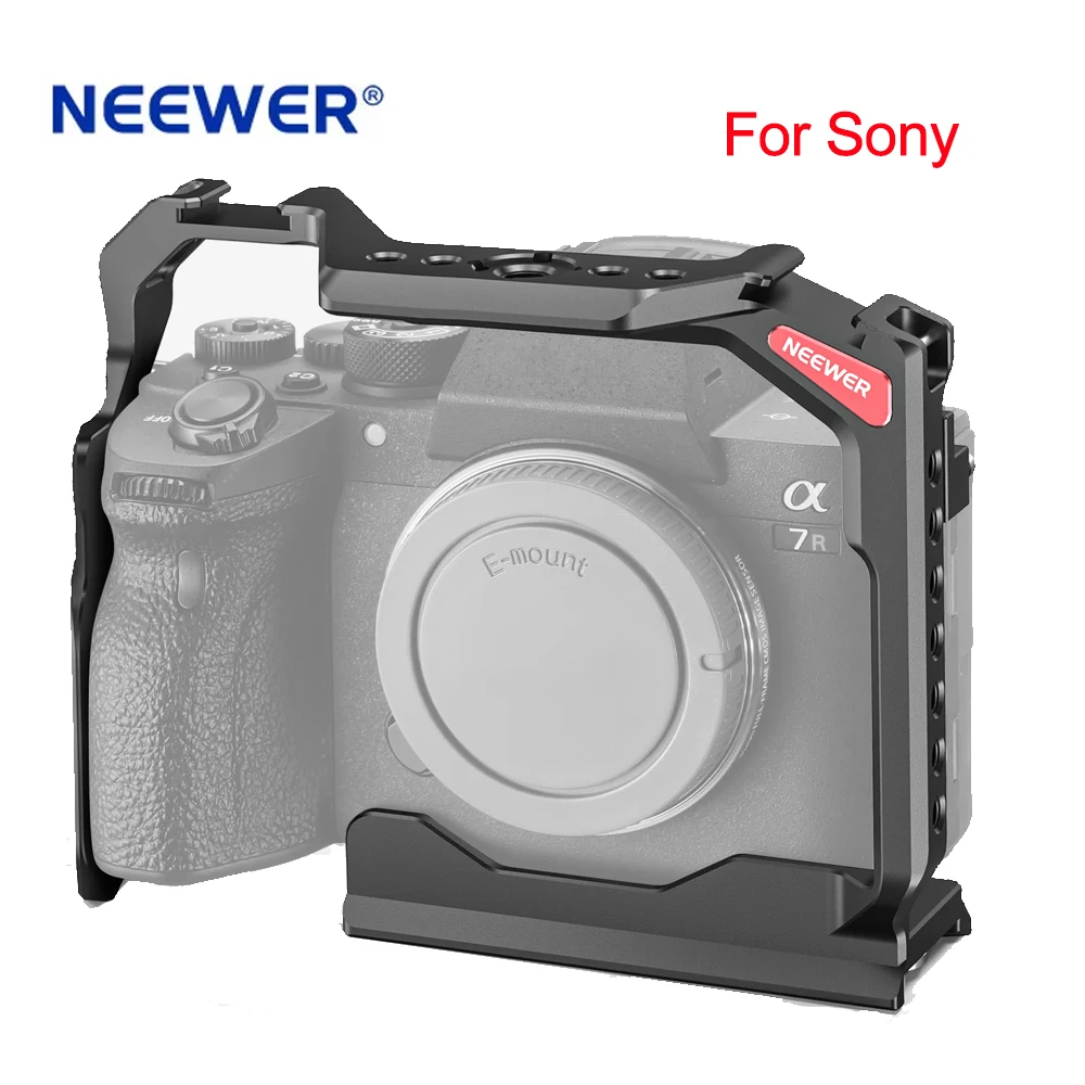 NEEWER CA004 Full Camera Cage For Sony a7R V/a7R IV/a7 IV/a7S III/a1 Aluminum Video Camera Rig with Full Access/Arca Type Rig