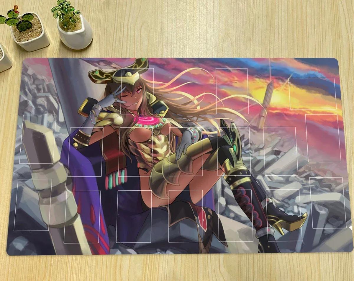 YuGiOh Playmat Eldlich The Golden Lord Board Game Duel Mat TCG CCG Trading Card Game Mat Custom Mouse Pad Rubber Zones Free Bag