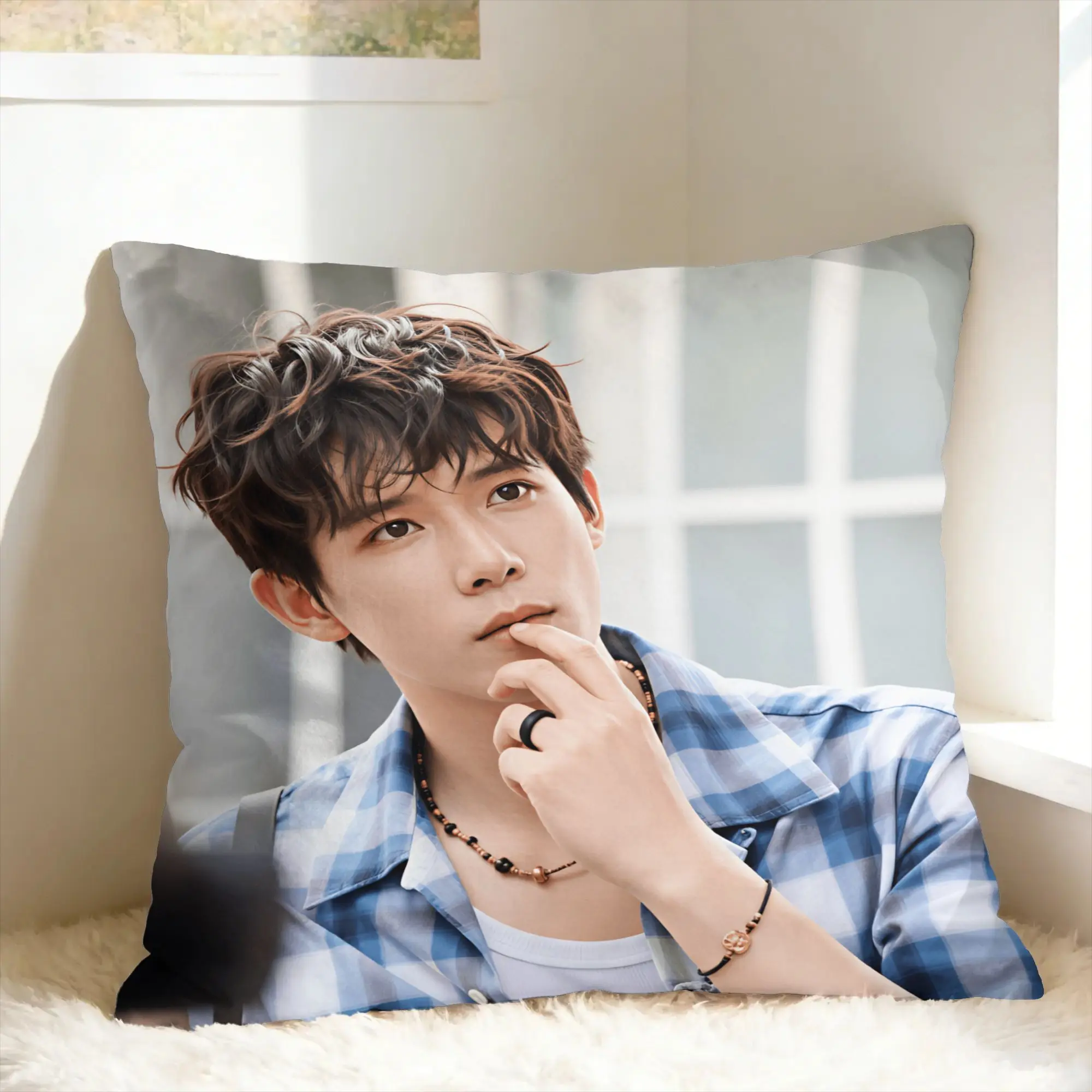 Wang Anyu Actor Pillow Case  Fashion Pillow Cover Comfy Pillowcases For Office Car Home Decor