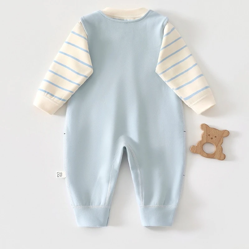 Boys Baby Sleeveless Jumpsuit + Sweatshirt Clothing Sets for Spring Autumn Baby Cute Cartoon Animal Overalls for NewYear