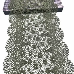3y/lot Width 8 1/4 inch 21cm Olive Green Elastic Lace Trim Lingerie Sewing Craft DIY Apparel Fabric Lace Garment Accessory