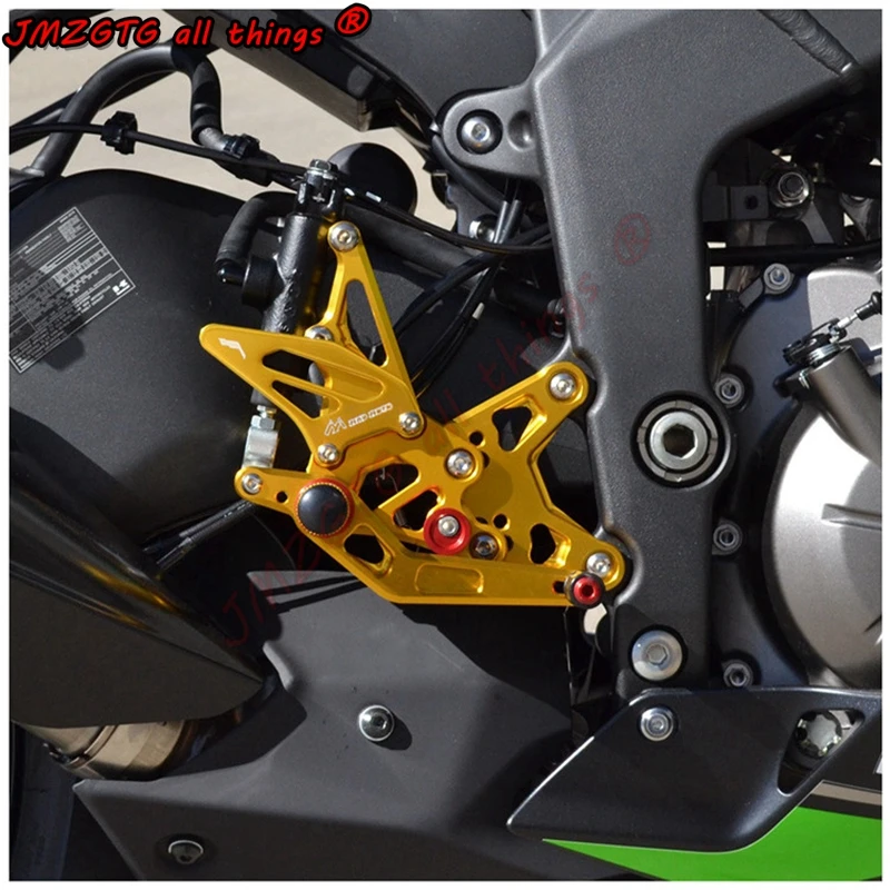 Motorcycle CNC Adjustable Foot Rset For KAWASAKI ZX6R 2009 10 11 12 13 14 15 16 17 18 19 20 21 22 2023 Racing Front pedal