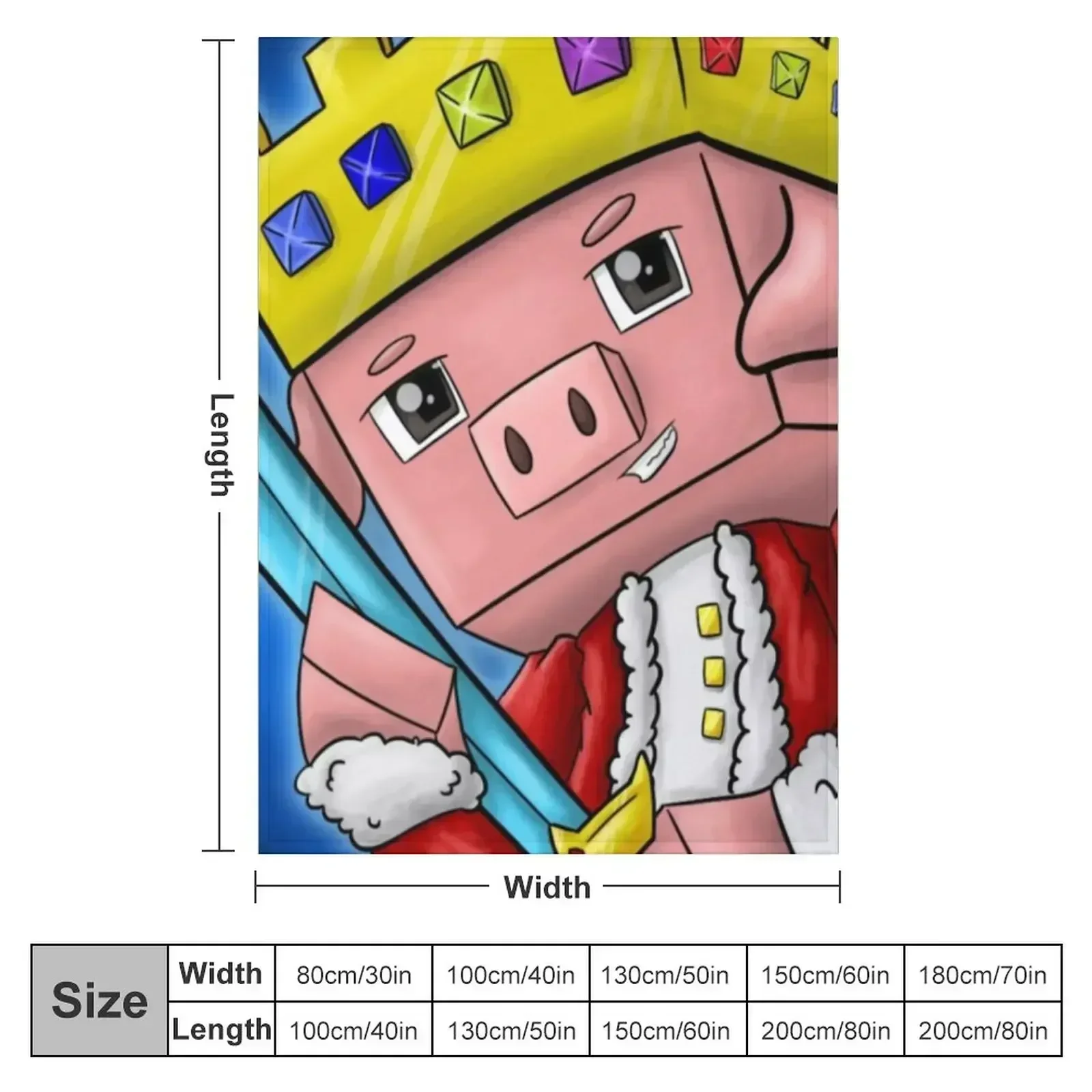 technoblade king merch Throw Blanket couch cozy soft plush fuzzy picnic outdoor blanket