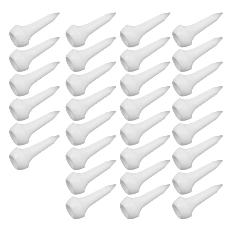 30Pcs Mushroom Head Short Golf Tees Balls Stand Professional White Plastic Golf Tees Golf Accessory for Driving