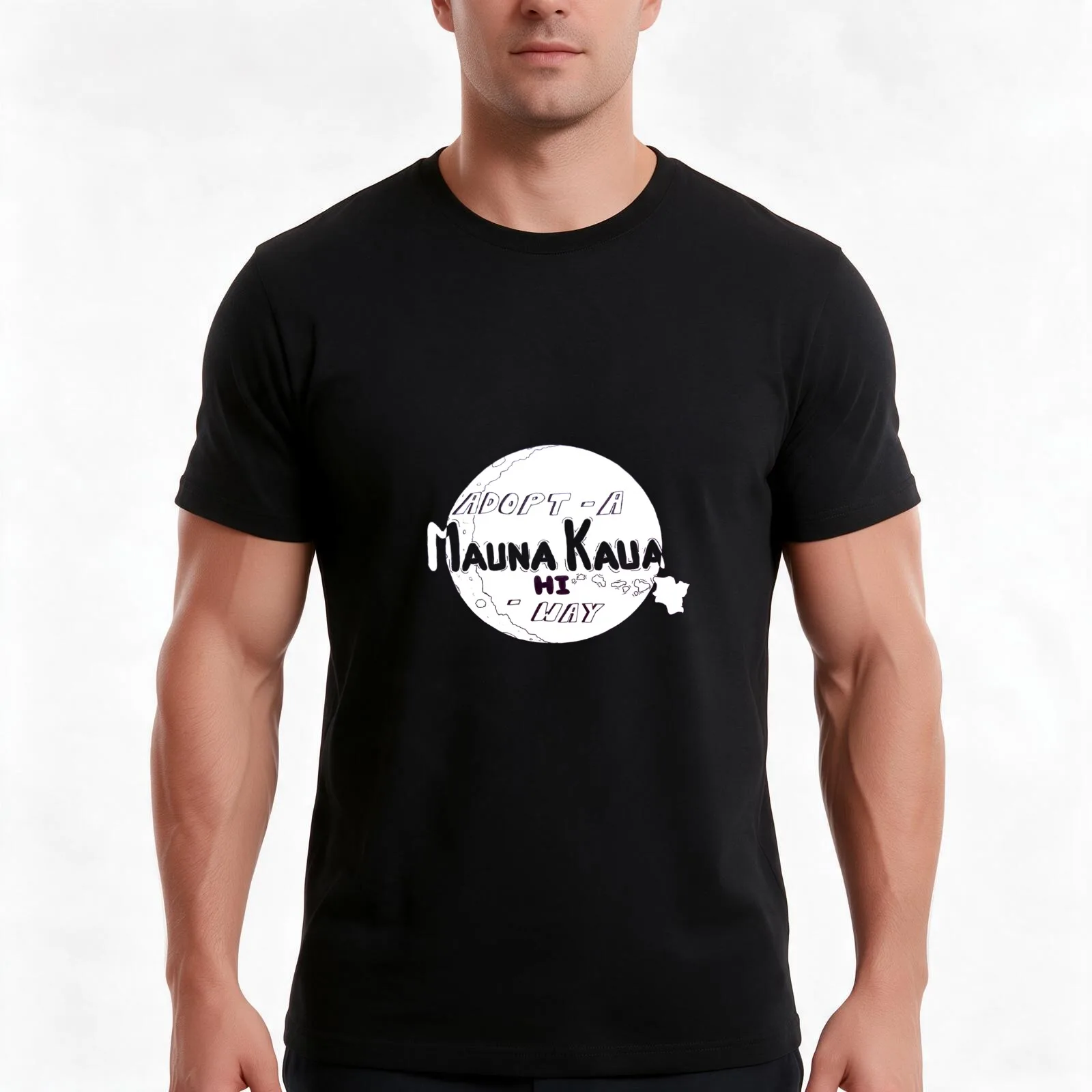 Mauna Kaua HI (Hawaii) T-Shirt, Summer Casual Cotton Tee, Oversized Streetwear Tops, Vintage Graphic Print, Unisex Men Women