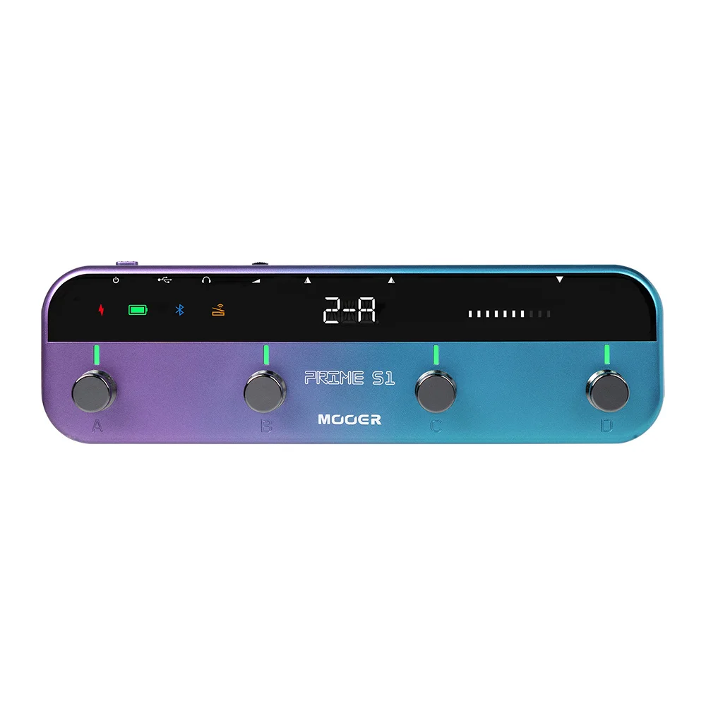 MOOER PRIME S1 Guitar Pedal Effector,128 Guitar Effects,Recording,Loop,Drum Machine,Bluetooth,Smart Portable Pedalboard