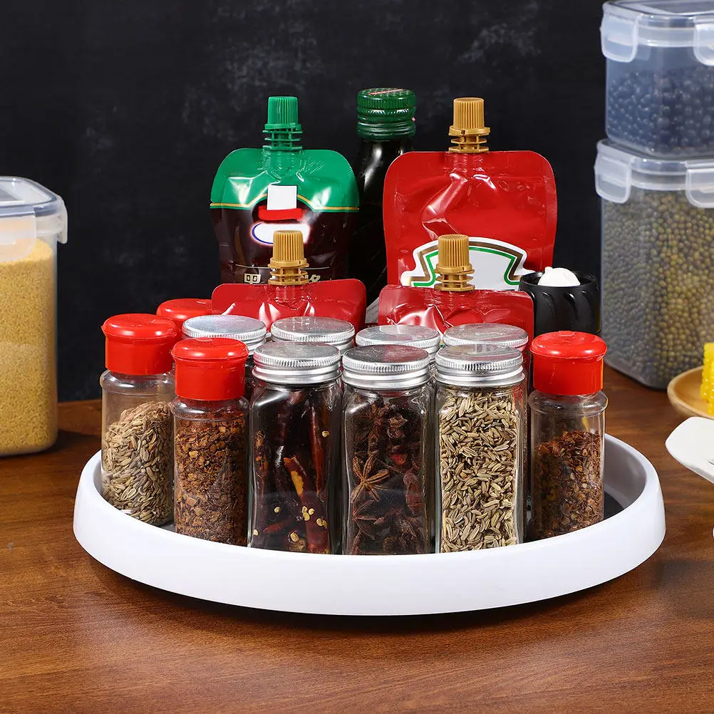 

Набор из 3 вращающихся подставок для специй: органайзер для кухни, многофункциональная подставка для приправ, настольная подставка для специй