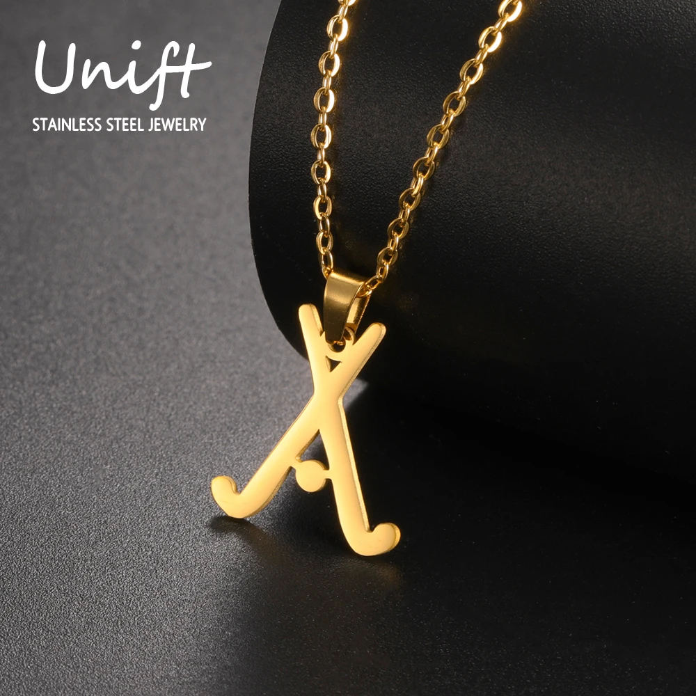 Unift Ice Hockey Necklaces for Women Kid Mom Stainless Steel Neck Chain Fashion Trendy Jewelry Sports Fan Hockey Coach Best Gift