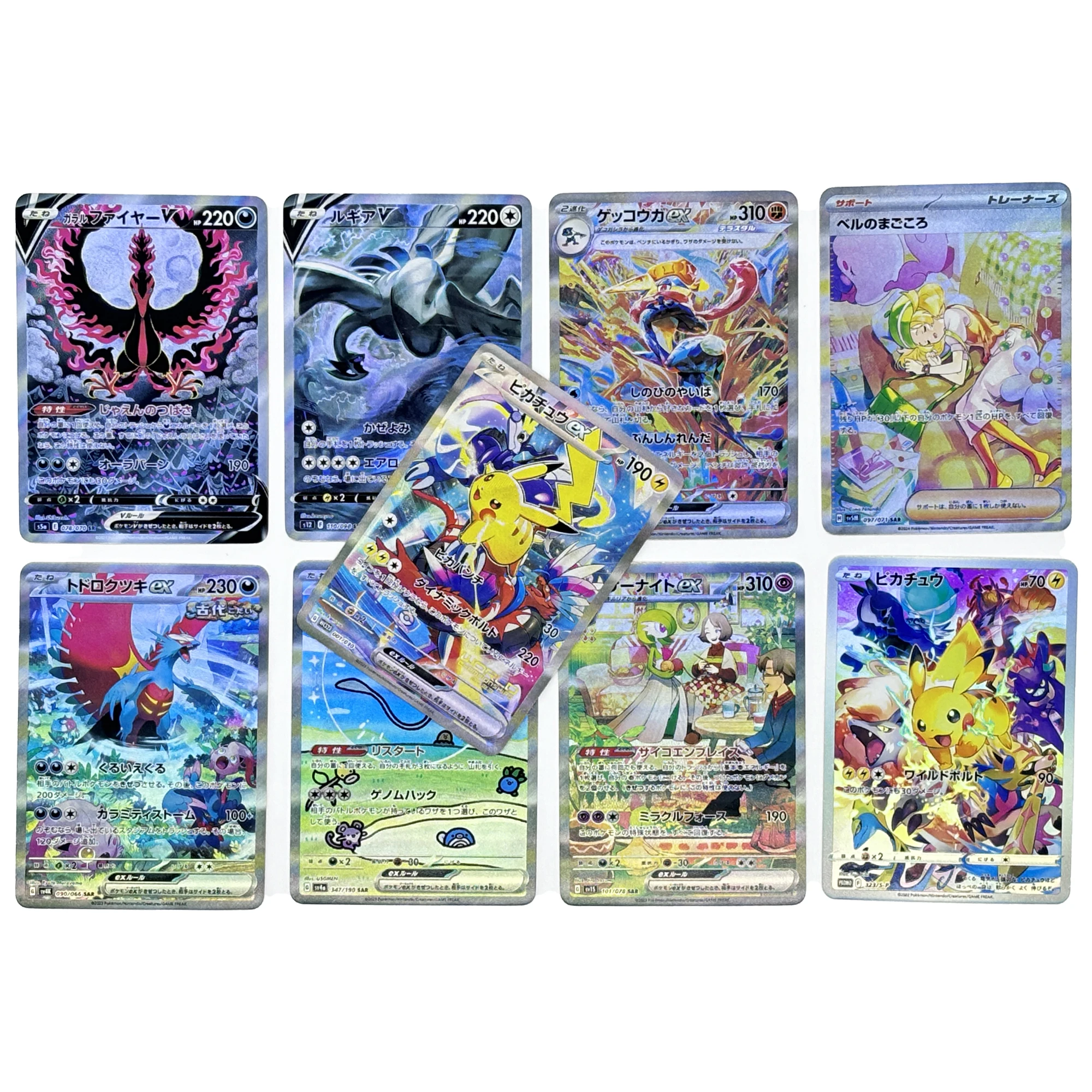 Pokemon Ptcg Self Made 63X88Mm 9Pcs/set Diy Collection Card Color flash Classic Anime Cards Gift Toys