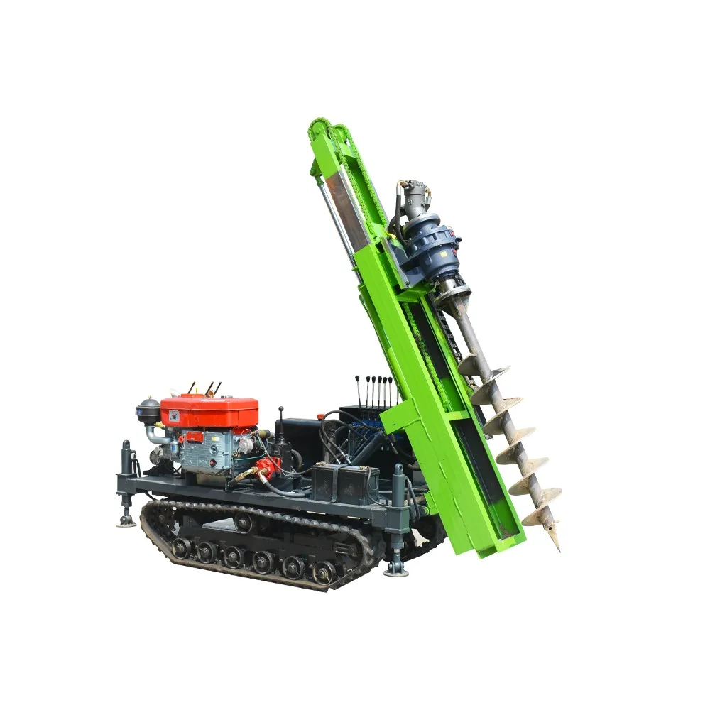 

Small photovoltaic pile driver, crawler-type courtyard house foundation pile driver, hydraulic pile auger
