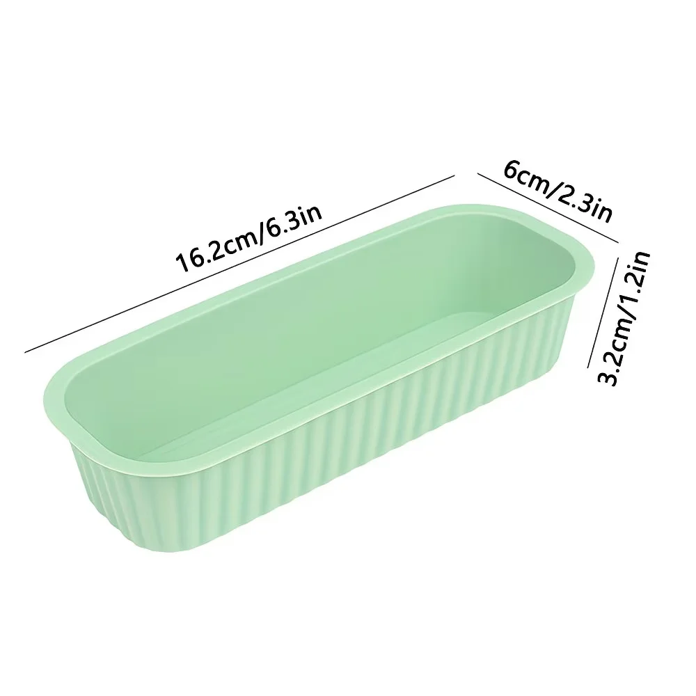 3pcs Reusable Mini Silicone Bread Molds,Suitable for Air Fryers and Ovens,Non-stick Easy-release Rectangular Baking Trays