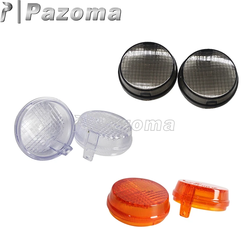 Front / Rear 1 Pair Turn Signal Lens 2pcs Indicator Blinker Light Lens Cover For Honda Shadow VTX Cruisers Kawasaki Vulcan VN